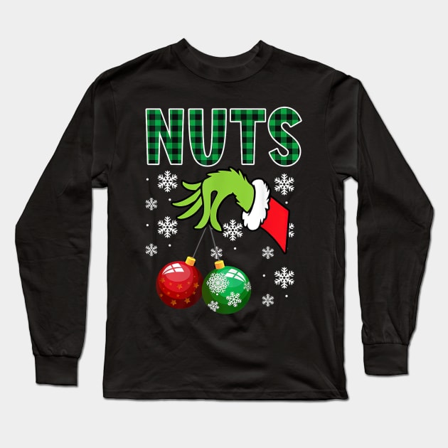 Chest Nuts Christmas Funny Matching Couple Chestnuts Long Sleeve T-Shirt by rivkazachariah